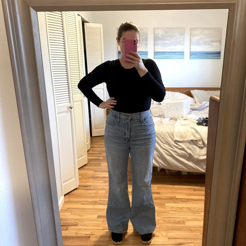 Madewell size 30 high rise flares